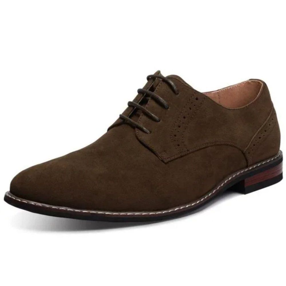 New Men's Dress Shoes Formal Oxford Dark Brown 2